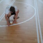 Нанесение спортивной разметки