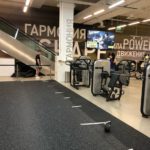 Резиновое рулонное покрытие Регупол в фитнес зале Москва Сити