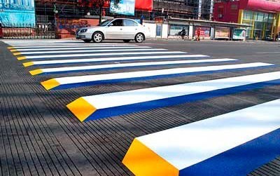 Краска для нанесения разметки на пешеходных переходах
