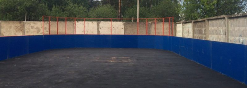 Сборка хоккейных кортов