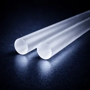Круглые акриловые стержни из оргстекла - матово-белые
