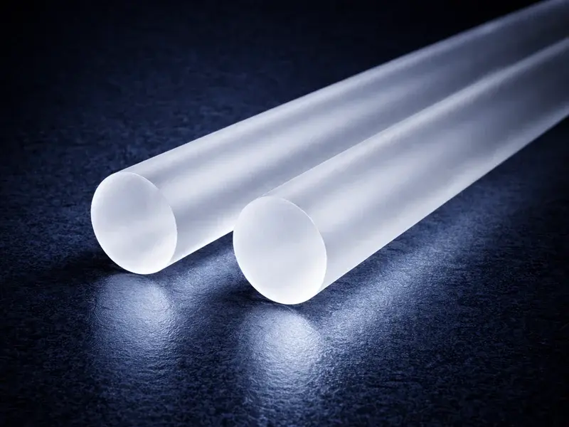 Круглые акриловые стержни из оргстекла - матово-белые