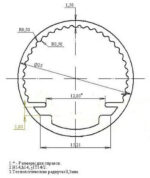 Труба рассеиватель из поликарбоната - 25 мм