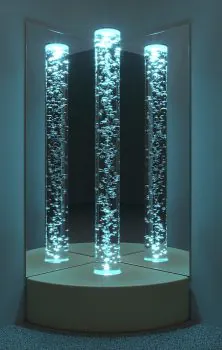 Пузырьковая колонна угловая с зеркалом