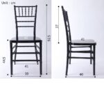 Размеры стульев из поликарбоната «Chiavari»