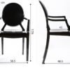 Размеры стульев из поликарбоната «Ghost Louis»