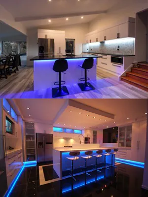 Подсветка пространства кухни