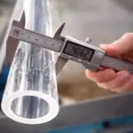 Измерение диаметра акриловой трубки