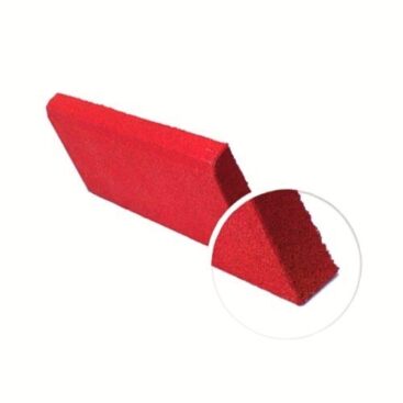Травмобезопасный резиновый бордюр 1000*120*80 мм красный