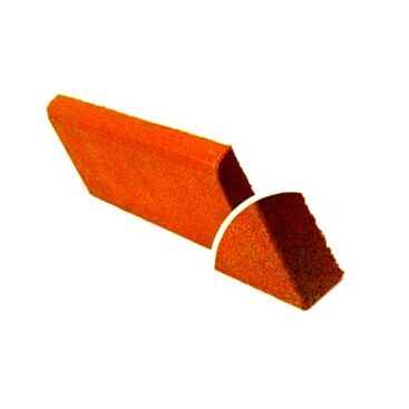 Травмобезопасный резиновый бордюр 1000*120*80 мм оранжевый