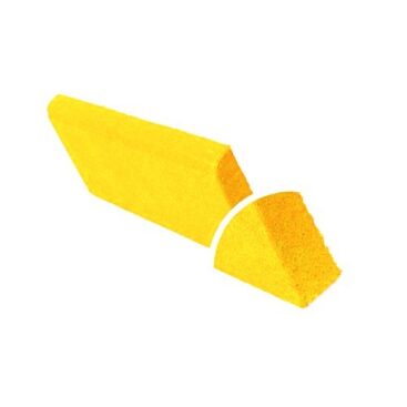 Травмобезопасный резиновый бордюр 1000*120*80 мм желтый