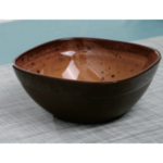 Квадратная чаша 7" коричневая 19,8x19,8x7,4 см