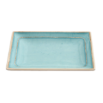Плоская прямоугольная тарелка 12" бирюза 30,4x21,6x3,5 см