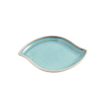 Плоская нестандартная тарелка 7" бирюза 17,7х15,9х2 см