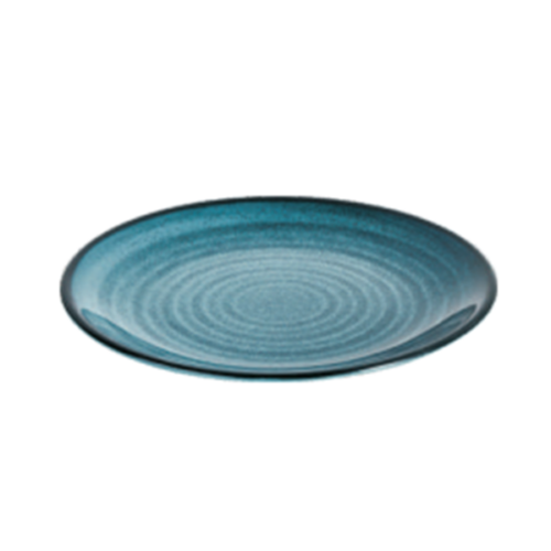 Плоская круглая тарелка 10,5" синяя 27,2x1,8 см