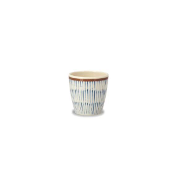 Плоская овальная тарелка 9,5" бело-голубая 24,1x24x4,8 см