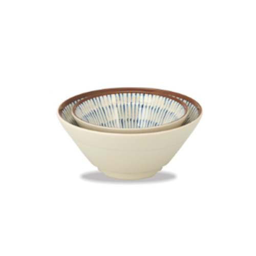 Круглая чаша 6" бело-голубая 15,3x6,8 см