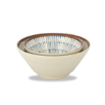 Круглая чаша бело-голубая 19x8,4 см