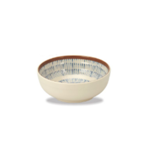 Круглая чаша бело-голубая 13,9x5,3 см