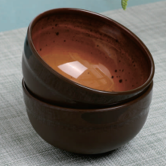 Плоская квадратная тарелка 7,5" коричневая 19x19x1,8 см