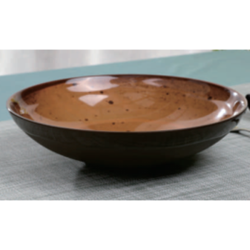 Круглая чаша 10" коричневая 20,3x5,4 см
