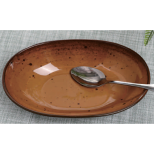 Овальная чаша 10" коричневая 24,1x15,6x5,4 см