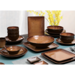 Плоская круглая тарелка 7" коричневая 17,9x2,8 см — изображение 3