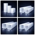 Трубы акриловые квадратные - опал