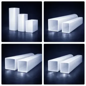 Трубы акриловые квадратные - опал