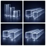 Трубы акриловые квадратные - прозрачные