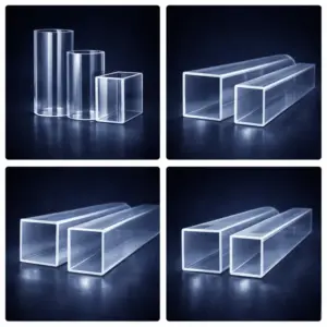 Трубы акриловые квадратные - прозрачные