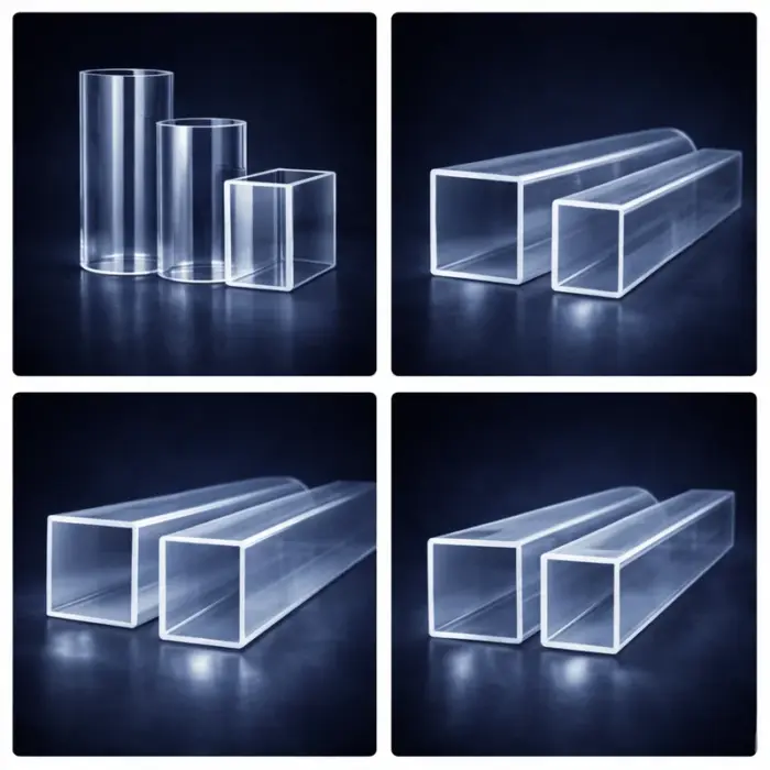 Трубы акриловые квадратные - прозрачные