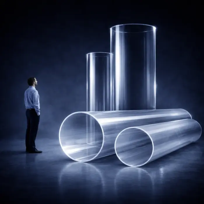 Трубы акриловые прозрачные - больших диаметров