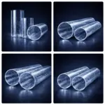 Трубы акриловые с пузырьками - прозрачные