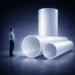 Трубы акриловые сатин - больших диаметров