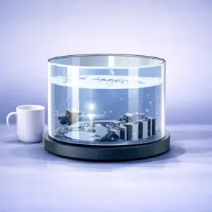 Аквариум с электронными компонентами