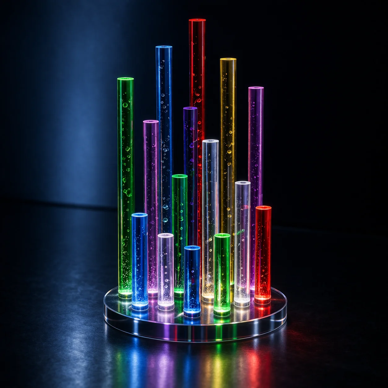 Декор из акриловых стержней