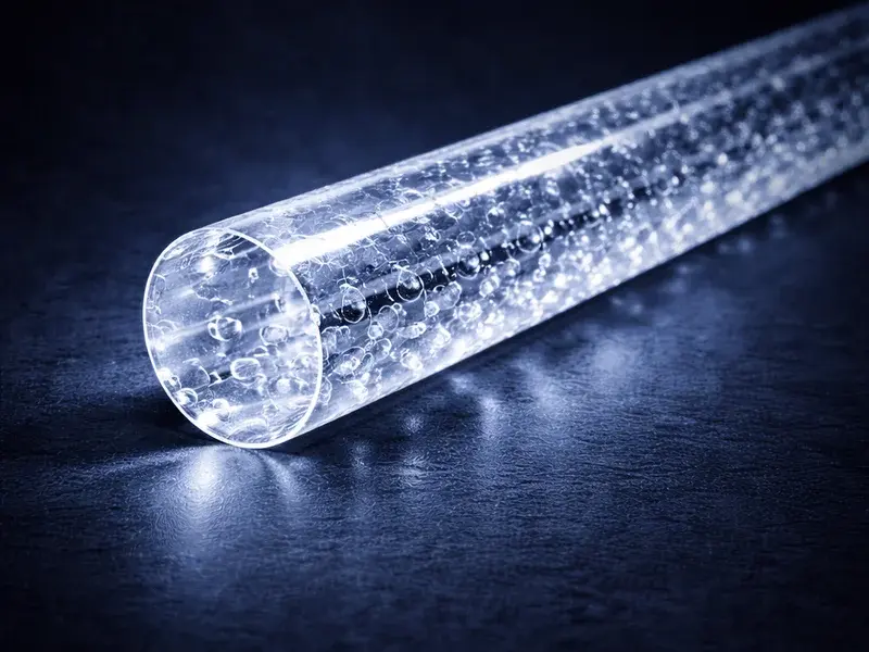 Акриловый стержень из оргстекла с пузырьками