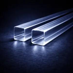 Квадратные акриловы стержни из оргстекла - прозрачные