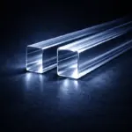 Прямоугольные акриловые стержни - прозрачные