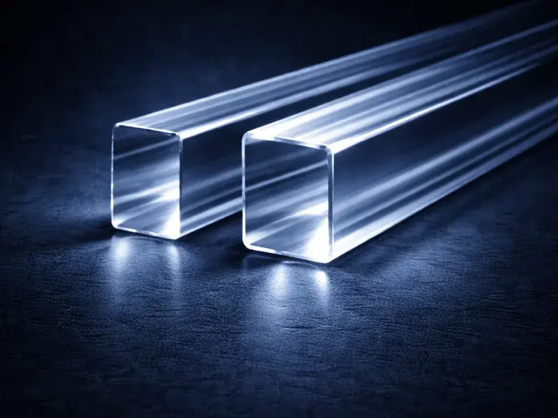 Прямоугольные акриловые стержни - прозрачные