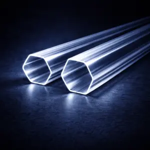 Шестиграные акриловые стержни - прозрачные