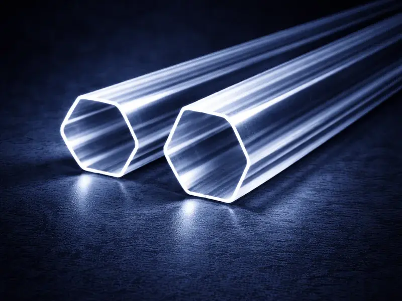 Шестиграные акриловые стержни - прозрачные