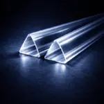 Треугольные акриловые стержни - прозрачные