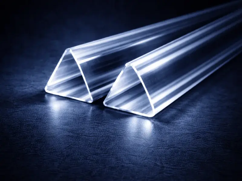 Треугольные акриловые стержни - прозрачные